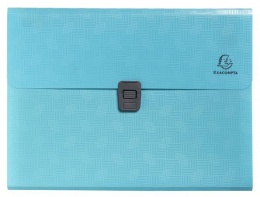 Harmonikamappa, A4, PP, 13 rekeszes, EXACOMPTA "Pop`NCo", ciánkék