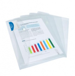 Irattartó tasak, A4+, patentos, RAPESCO "Eco", áttetsző