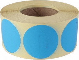 Etikett, 38 mm kör, 1000 etikett/tekercs, ciánkék